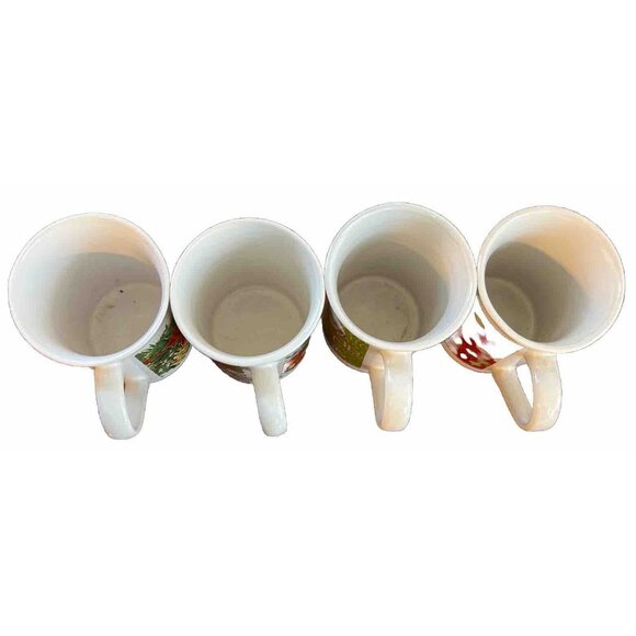 Royal Norfolk Christmas Holiday Coffee Tea Cups Mugs Lot Of 4 - Picture 4 of 6